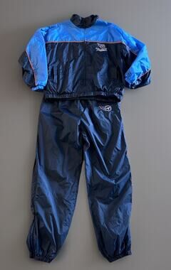 Vtg Tennessee Titans 90s Nylon Track Suit Jacket Pants sz 2XL Unique NFL